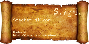Stecher Áron névjegykártya